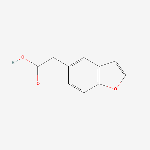 2-(1-benzofuran-5-yl)acetic acid (CAS: 142935-60-2) - Chemical Structure and Molecular Formula 
