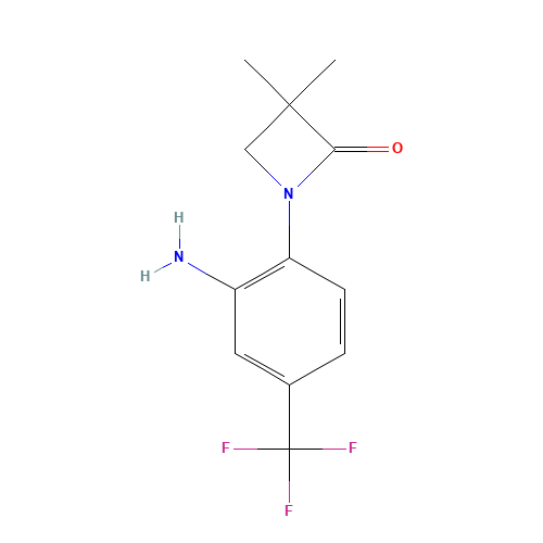 1-[2-amino-4-(trifluoromethyl)phenyl]-3,3-dimethylazetidin-2-one (CAS: 861881-17-6) - Related Chemical Product