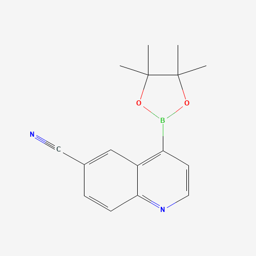 4-(4,4,5,5-tetramethyl-1,3,2-dioxaborolan-2-yl)quinoline-6-carbonitrile (CAS: 1231926-34-3) - Chemical Structure and Molecular Formula 