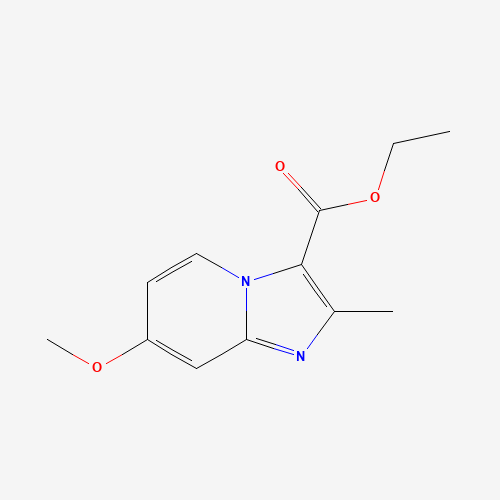 ethyl 7-methoxy-2-methylimidazo[1,2-a]pyridine-3-carboxylate (CAS: 854515-82-5) - Chemical Structure and Molecular Formula 