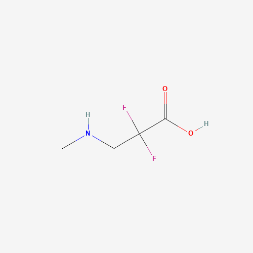 2,2-difluoro-3-(methylamino)propanoic acid (CAS: 1346746-34-6) - Chemical Structure and Molecular Formula 