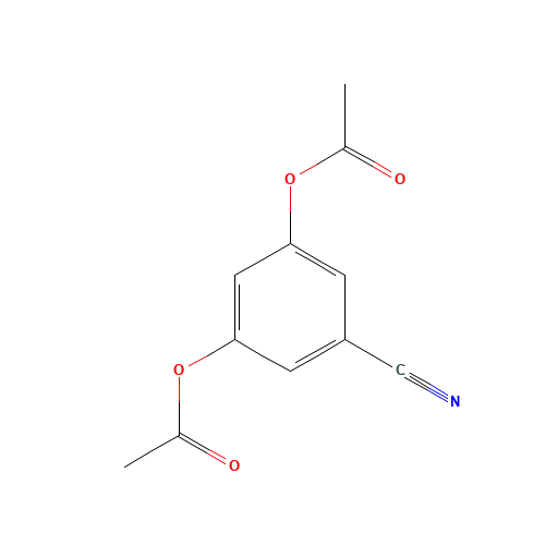 (3-acetyloxy-5-cyanophenyl) acetate (CAS: 61227-20-1) - Chemical Structure and Molecular Formula 