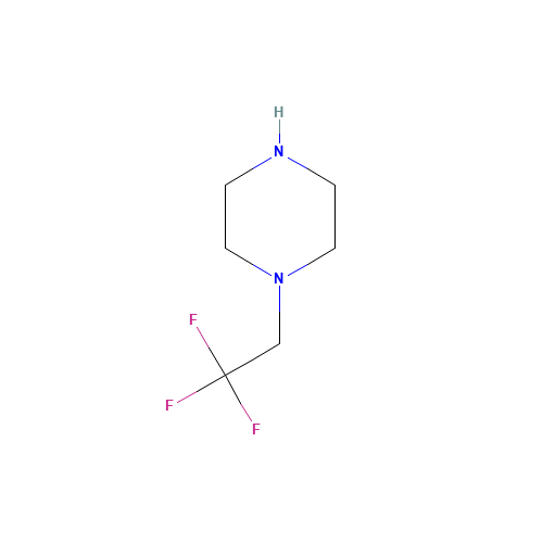 1-(2,2,2-trifluoroethyl)piperazine (CAS: 13349-90-1) - Chemical Structure and Molecular Formula 