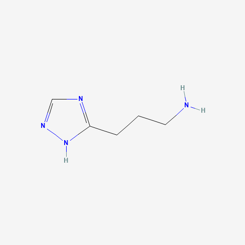 3-(1H-1,2,4-triazol-5-yl)propan-1-amine (CAS: 616197-93-4) - Chemical Structure and Molecular Formula 