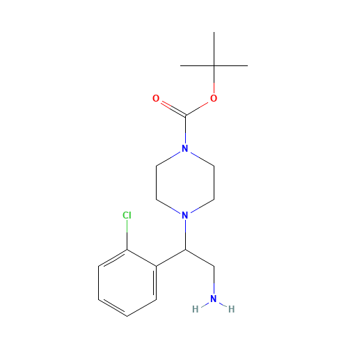 tert-butyl 4-[2-amino-1-(2-chlorophenyl)ethyl]piperazine-1-carboxylate (CAS: 444892-49-3) - Related Chemical Product