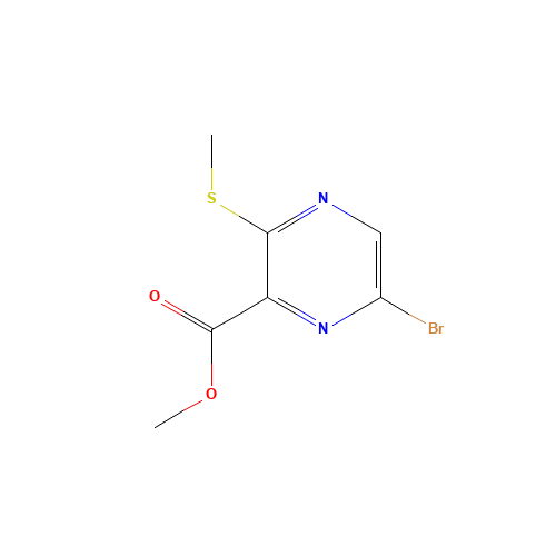 methyl 6-bromo-3-methylsulfanylpyrazine-2-carboxylate (CAS: 21874-60-2) - Chemical Structure and Molecular Formula 