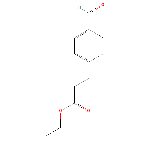 ethyl 3-(4-formylphenyl)propanoate (CAS: 445483-72-7) - Chemical Structure and Molecular Formula 