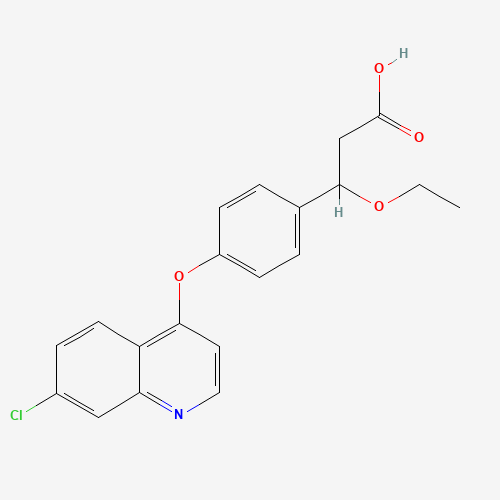 3-[4-(7-chloroquinolin-4-yl)oxyphenyl]-3-ethoxypropanoic acid (CAS: 1202575-83-4) - Related Chemical Product