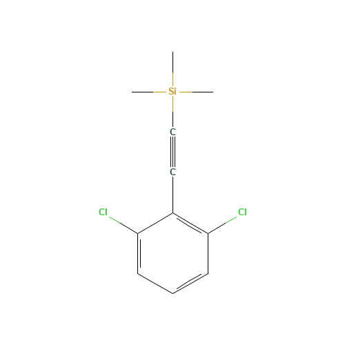 2-(2,6-dichlorophenyl)ethynyl-trimethylsilane (CAS: 1190707-19-7) - Chemical Structure and Molecular Formula 
