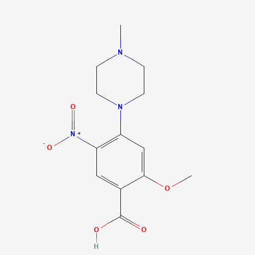 2-methoxy-4-(4-methylpiperazin-1-yl)-5-nitrobenzoic acid (CAS: 1421372-05-5) - Chemical Structure and Molecular Formula 