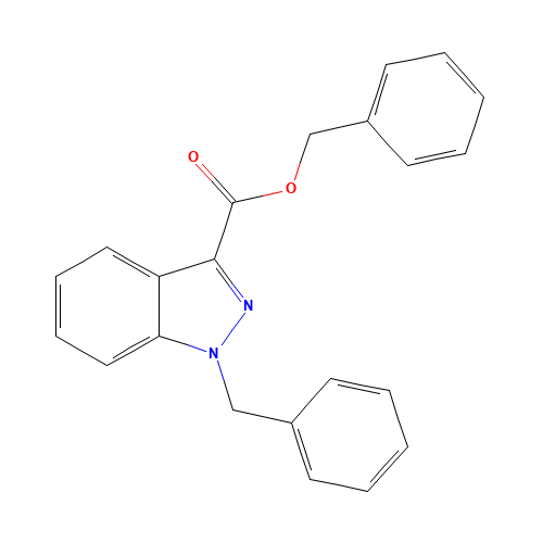 benzyl 1-benzylindazole-3-carboxylate (CAS: 174180-54-2) - Chemical Structure and Molecular Formula 