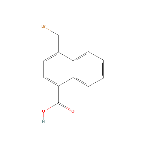 4-(bromomethyl)naphthalene-1-carboxylic acid (CAS: 30236-02-3) - Chemical Structure and Molecular Formula 