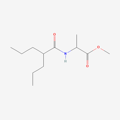 methyl 2-(2-propylpentanoylamino)propanoate (CAS: 167629-62-1) - Chemical Structure and Molecular Formula 