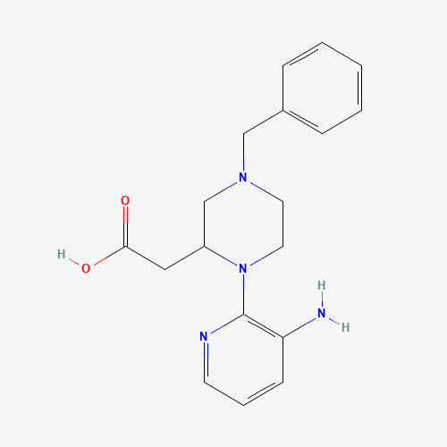 2-[1-(3-aminopyridin-2-yl)-4-benzylpiperazin-2-yl]acetic acid (CAS: 1252649-32-3) - Related Chemical Product