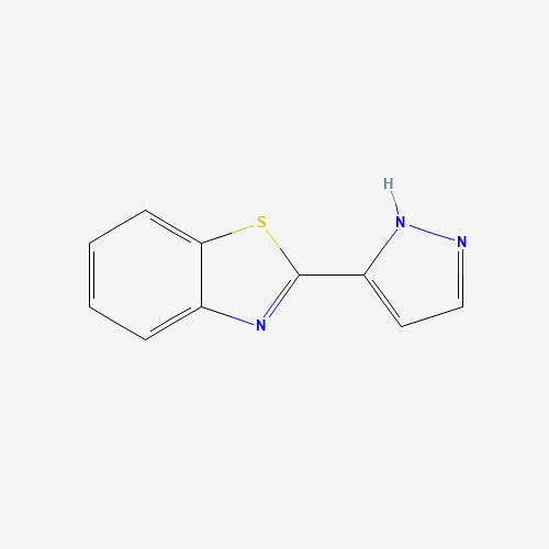 2-(1H-pyrazol-5-yl)-1,3-benzothiazole (CAS: 256414-72-9) - Chemical Structure and Molecular Formula 