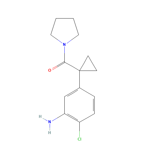 [1-(3-amino-4-chlorophenyl)cyclopropyl]-pyrrolidin-1-ylmethanone (CAS: 325124-90-1) - Related Chemical Product