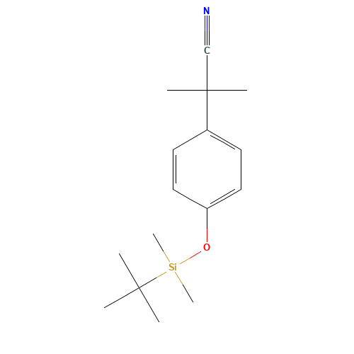 2-[4-[tert-butyl(dimethyl)silyl]oxyphenyl]-2-methylpropanenitrile (CAS: 210551-82-9) - Related Chemical Product