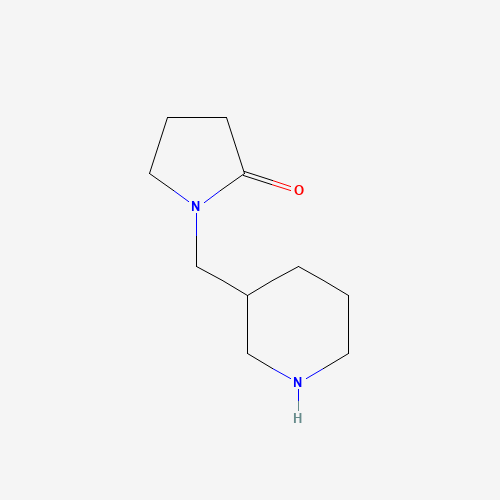 1-(piperidin-3-ylmethyl)pyrrolidin-2-one (CAS: 876709-32-9) - Chemical Structure and Molecular Formula 