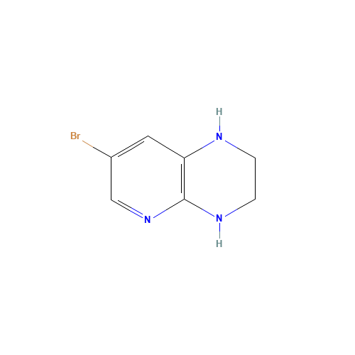 7-bromo-1,2,3,4-tetrahydropyrido[2,3-b]pyrazine (CAS: 52333-31-0) - Chemical Structure and Molecular Formula 