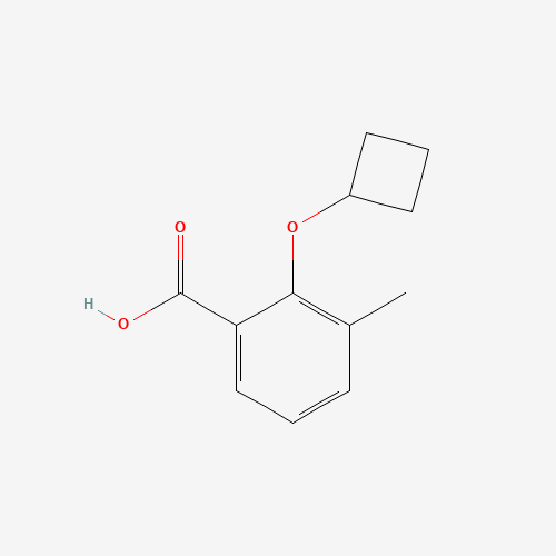 2-cyclobutyloxy-3-methylbenzoic acid (CAS: 1092447-98-7) - Chemical Structure and Molecular Formula 