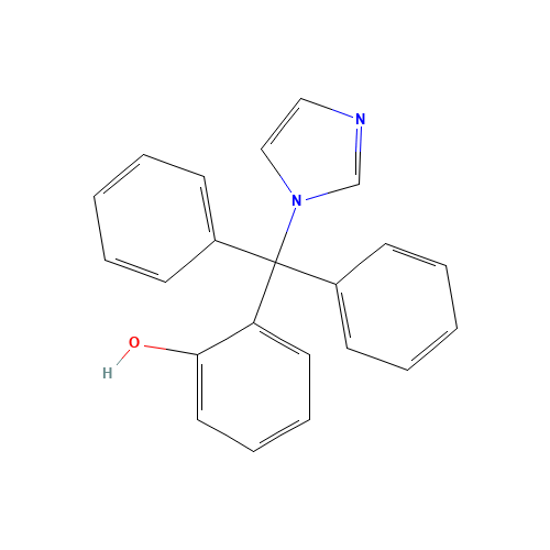 2-[imidazol-1-yl(diphenyl)methyl]phenol (CAS: 35645-49-9) - Chemical Structure and Molecular Formula 