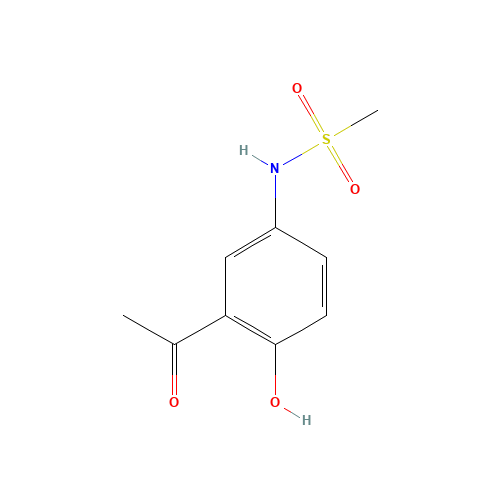 N-(3-acetyl-4-hydroxyphenyl)methanesulfonamide (CAS: 94094-49-2) - Chemical Structure and Molecular Formula 