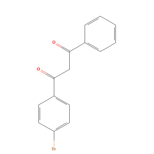 1-(4-bromophenyl)-3-phenylpropane-1,3-dione (CAS: 25856-01-3) - Chemical Structure and Molecular Formula 