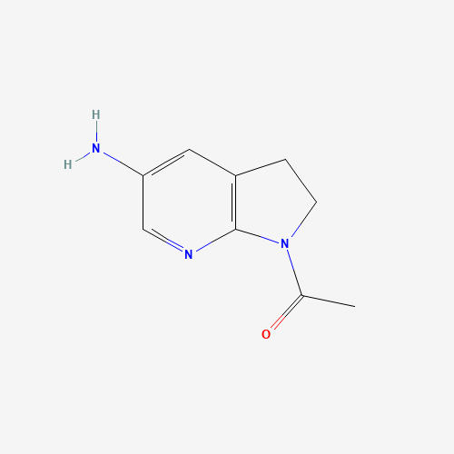 1-(5-amino-2,3-dihydropyrrolo[2,3-b]pyridin-1-yl)ethanone (CAS: 1173654-80-2) - Chemical Structure and Molecular Formula 
