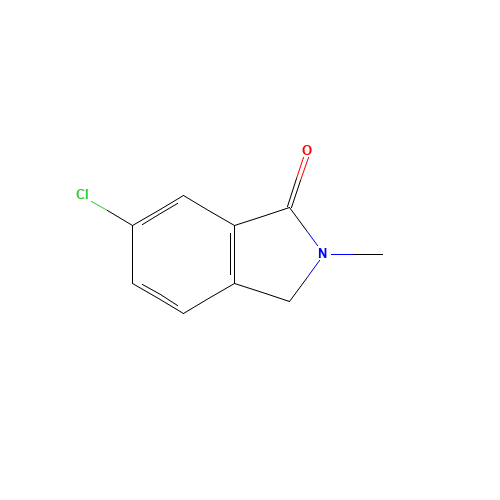 6-chloro-2-methyl-3H-isoindol-1-one (CAS: 58141-51-8) - Chemical Structure and Molecular Formula 