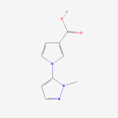 1-(2-methylpyrazol-3-yl)pyrrole-3-carboxylic acid (CAS: 1202636-64-3) - Chemical Structure and Molecular Formula 