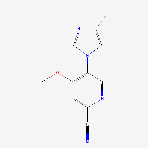 4-methoxy-5-(4-methylimidazol-1-yl)pyridine-2-carbonitrile (CAS: 1294003-29-4) - Chemical Structure and Molecular Formula 