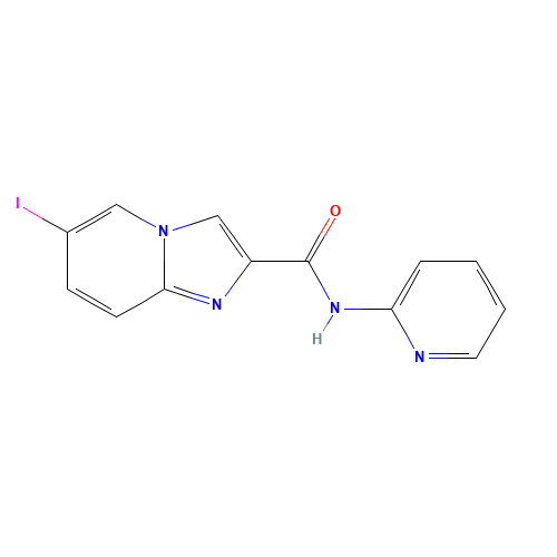 6-iodo-N-pyridin-2-ylimidazo[1,2-a]pyridine-2-carboxamide (CAS: 1167606-04-3) - Chemical Structure and Molecular Formula 