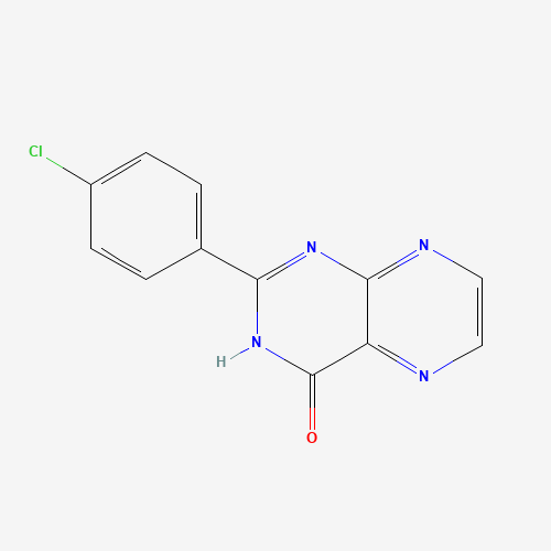 2-(4-chlorophenyl)-1H-pteridin-4-one (CAS: 155513-86-3) - Chemical Structure and Molecular Formula 