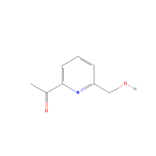 1-[6-(hydroxymethyl)pyridin-2-yl]ethanone (CAS: 135450-43-0) - Chemical Structure and Molecular Formula 
