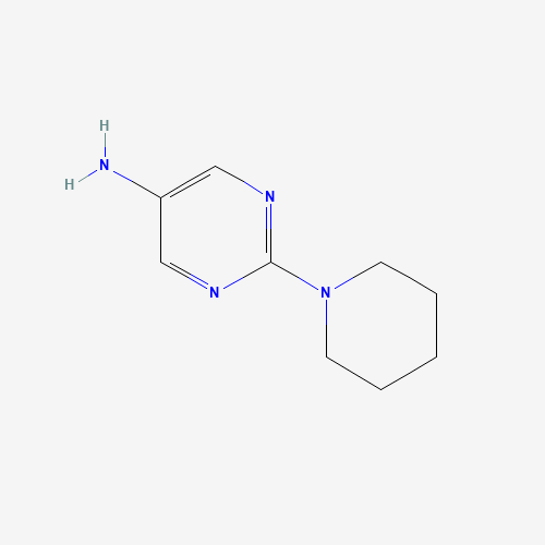 2-piperidin-1-ylpyrimidin-5-amine (CAS: 1086378-61-1) - Chemical Structure and Molecular Formula 