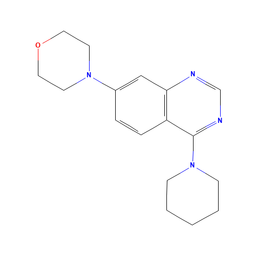 4-(4-piperidin-1-ylquinazolin-7-yl)morpholine (CAS: 1334600-85-9) - Chemical Structure and Molecular Formula 