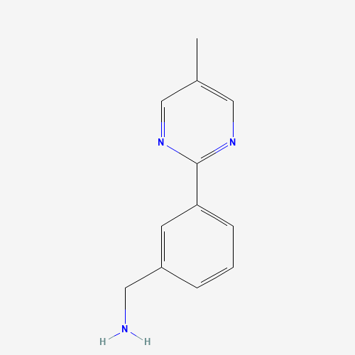 [3-(5-methylpyrimidin-2-yl)phenyl]methanamine (CAS: 1208339-07-4) - Chemical Structure and Molecular Formula 