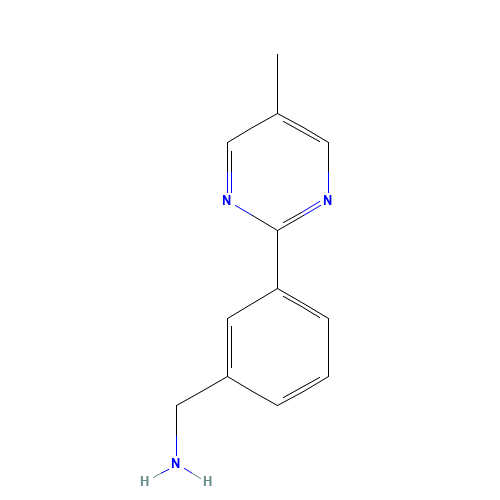 [3-(5-methylpyrimidin-2-yl)phenyl]methanamine (CAS: 1208339-07-4) - Chemical Structure and Molecular Formula 