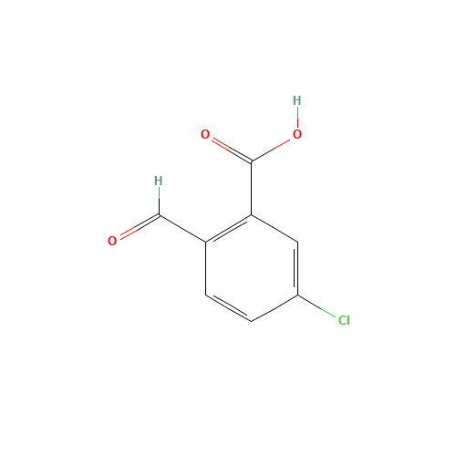 5-chloro-2-formylbenzoic acid (CAS: 4506-45-0) - Chemical Structure and Molecular Formula 