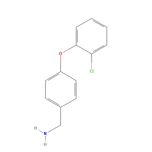 [4-(2-chlorophenoxy)phenyl]methanamine (CAS: 270259-94-4) - Chemical Structure and Molecular Formula 