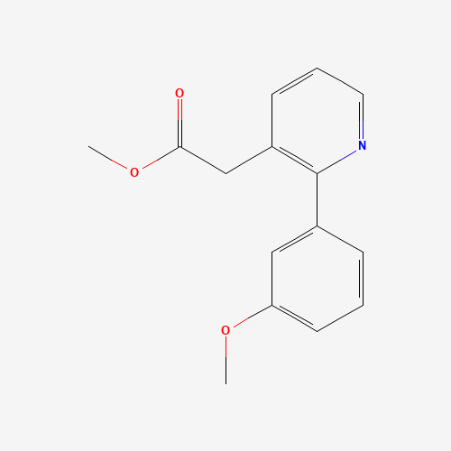 methyl 2-[2-(3-methoxyphenyl)pyridin-3-yl]acetate (CAS: 958219-63-1) - Chemical Structure and Molecular Formula 