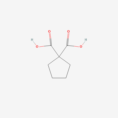cyclopentane-1,1-dicarboxylic acid (CAS: 5802-65-3) - Chemical Structure and Molecular Formula 