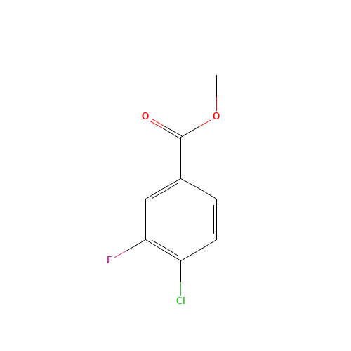 methyl 4-chloro-3-fluorobenzoate (CAS: 206362-87-0) - Chemical Structure and Molecular Formula 