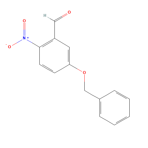 2-nitro-5-phenylmethoxybenzaldehyde (CAS: 58662-54-7) - Chemical Structure and Molecular Formula 