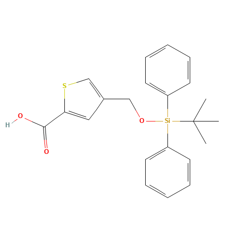 4-[[tert-butyl(diphenyl)silyl]oxymethyl]thiophene-2-carboxylic acid (CAS: 878744-10-6) - Related Chemical Product
