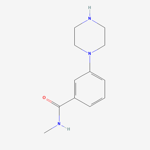 N-methyl-3-piperazin-1-ylbenzamide (CAS: 756753-07-8) - Chemical Structure and Molecular Formula 