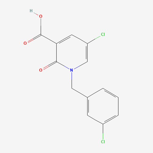 5-chloro-1-[(3-chlorophenyl)methyl]-2-oxopyridine-3-carboxylic acid (CAS: 222414-95-1) - Related Chemical Product