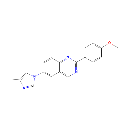 2-(4-methoxyphenyl)-6-(4-methylimidazol-1-yl)quinazoline (CAS: 1201902-04-6) - Chemical Structure and Molecular Formula 