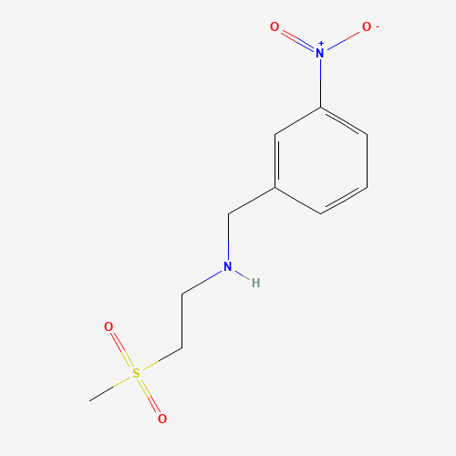 2-methylsulfonyl-N-[(3-nitrophenyl)methyl]ethanamine (CAS: 895637-66-8) - Chemical Structure and Molecular Formula 