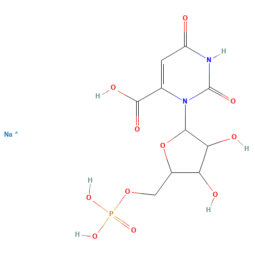 3-[3,4-dihydroxy-5-(phosphonooxymethyl)oxolan-2-yl]-2,6-dioxopyrimidine-4-carboxylic acid;sodium (CAS: 68244-58-6) - Related Chemical Product